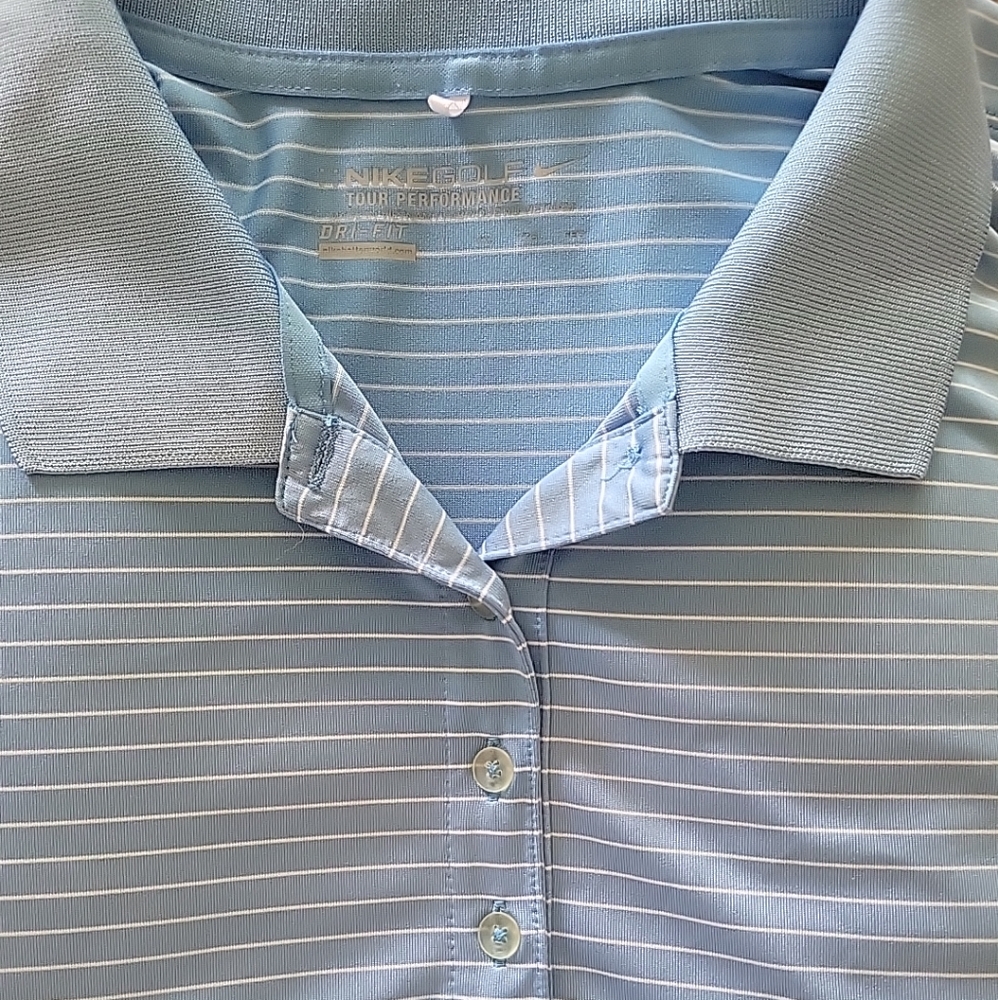 Nike Shirt Golf Tour Performance Mens XXL Striped  Polo Shirt
